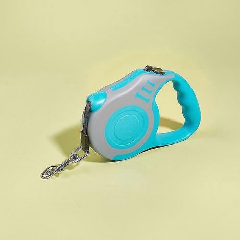 Laisse rétractable en nylon résistant 3M pour chiens et chats de petite, moyenne et grande taille, laisse durable pour chiots, Yorkshire Pet Supplies, bleu-gris. (1/5)