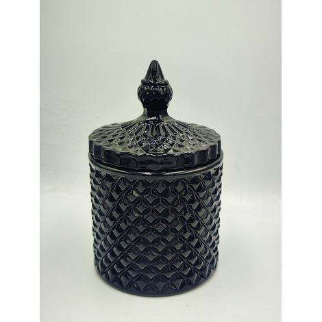 Recipiente de vidrio para vela y azúcar - pequeño/200-220 ml/negro 1 / JR4282 / andar