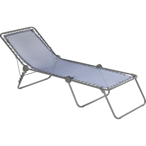 Bain De Soleil - Transat Piscine et Jardin - Chaise Longue Pliant - Siesta L - Batyline® Iso - Bleu Ocean - Lafuma Mobilier