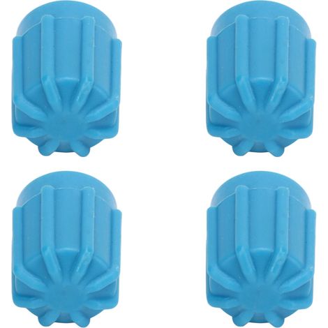 50 bouchons de valve de climatisation M8X1 bleus, capuchons d'injection de carburant, joints en plastique anti-poussière pour voiture (1/5)