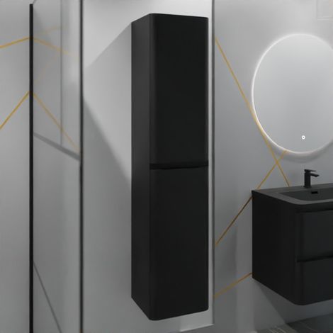 Colonne de salle de bain PEARL - Noir mat (1/5)