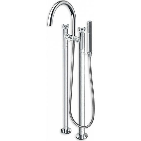Bain douche sur colonnettes complet Chromé EXECUTIVE - CRISTINA ONDYNA EV10651 (1/3)