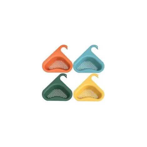 Lot de 4 passoires d'évier en forme de cygne, égouttoir triangulaire pour fruits, légumes, déchets et restes (1/3)