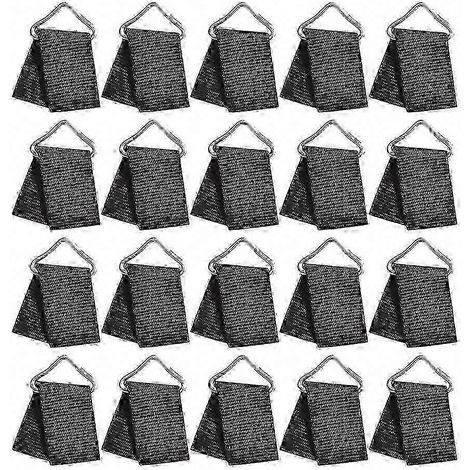 Lot de 20 crochets triangulaires en V pour ressorts de trampoline, pièces de rechange, anneaux de fixation, kit de réparation (1/5)