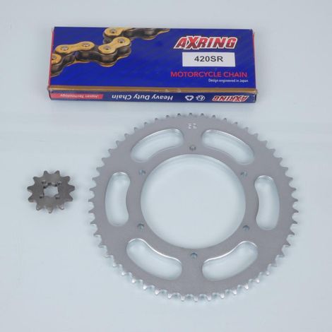 Kit chaîne Axring pour Moto Derbi 50 GPR R 2009 à 2016 11x52 pas (1/2)