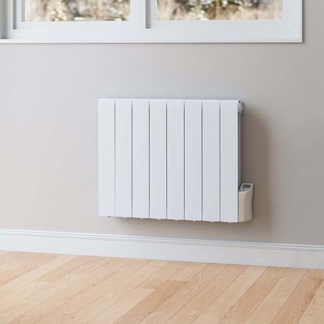 1200W Electric Oil Filled Radiator Heater With LED Screen And Timer, White (1/5)