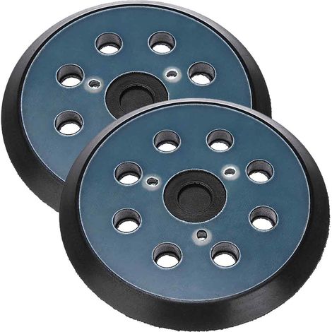 Patins Abrasifs - 125 mm - 8 Trous D'aspiration - Montage 3 Trous - Pour Ponceuse Orbitale - Lot de 2 (1/5)