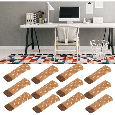 Lot de 24 protège-pieds de table et de chaise double couche résistants à l'usure, patins de protection silencieux pour sols en bois massif, chaussettes pour pieds de meubles, patins pour pieds de chai (1/5)