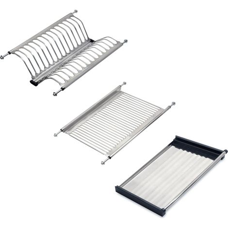 Égouttoir Suspendu Drynox pour Assiettes et Verres, largeur intérieur module 385-435mm, chromée, Acier (1/5)