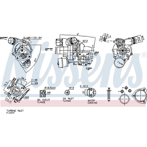 Turbocompresseur, suralimentation Nissens 93557 CITROËN 1647284380 3648932