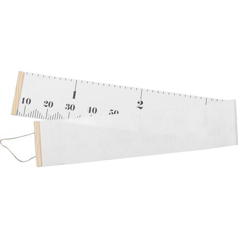Genaue Kindergrößenmessung, Lineal zur Größenmessung, abnehmbar, aus Leinwand, zur Wandmontage, für Zuhause, klassisch, weiß (1/5)