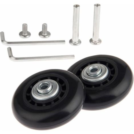Wheels of valise, set of 2 wheels of replacement for repair of valises, wheels of replacement with axes to balls 70 x 24 mm - RAPANDA (1/5)