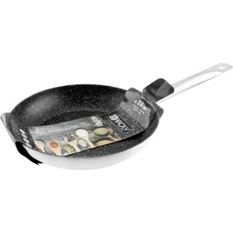 Poêle à frire Lauxa Home en acier inoxydable 30 cm, antidérapante, poignée ergonomique, compatible induction