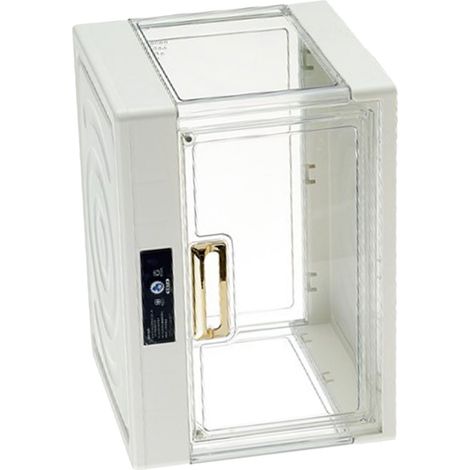 Boîte de rangement de bureau empilable, anti-poussière, pour tasses à eau et verres à café, avec couvercle, blanche, résistante aux UV, 38 x 27,5 x 27 cm / 15,0 x 10,8 x 10,6 pouces (1/5)