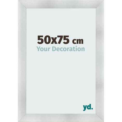 yd. - Cadre photo 50x75 - Aluminium Brosse - MDF - Pisa (1/5)