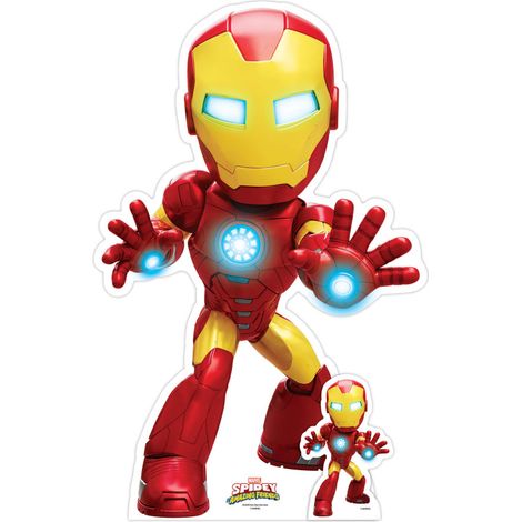 Figurine en carton Iron Man – Spidey et ses amis extraordinaires - Haut 95 cm