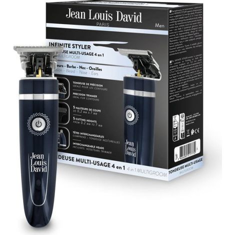 Tondeuse multi-usage 4-en-1 - JEAN LOUIS DAVID - Infinite Styler - 60 min - 4 sabots - Bleu nuit (1/4)