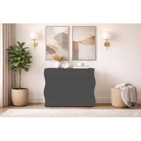 Commode moderne 98 cm anthracite mat Onida (1/5)