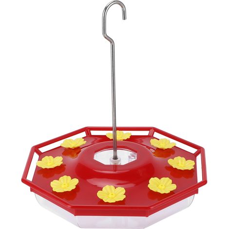 Mangeoire à colibris 16oz suspendue pour oiseaux anti-fuite avec 8 ports d'alimentation pour la décoration extérieure du jardin et de la cour (1/5)