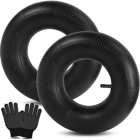 Lot de 2 chambres à air 15 x 6.00-6 TR-13 pour tracteur à gazon Vanne coudée TR-13 15 x 6.00-6 pour tondeuse à gazon, diable, brouette, ATV, kart, chariot de golf (1/5)