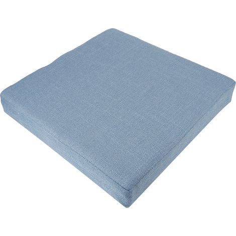 Coussin de sol carré doux pour yoga, tapis de méditation bleu lavable et amovible, 40 x 40 x 6 cm (L x l x H) (1/5)