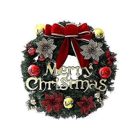 Couronne de Noël scintillante, éléments festifs, ambiance chaleureuse et accueillante, feuilles de houx artificielles de haute qualité et durables pour anniversaires et mariages (1/4)