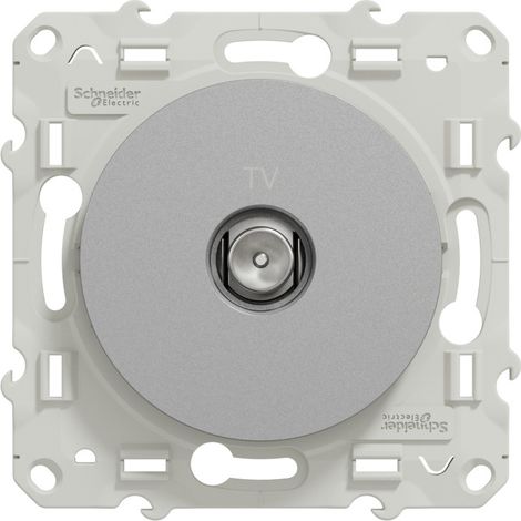 Toma TV Odace Gris Aluminio Schneider Electric