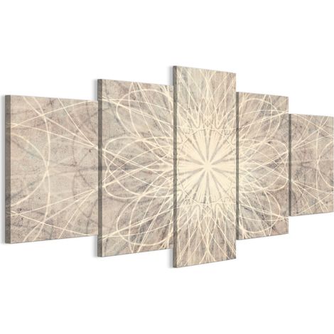 Quadro su tela italiana 100 x 50 cm pentattico - stile boho - sfondi e motivi Quadro su tela italiana 150 x 75 cm pentattico - stile boho - sfondi e motivi (1/5)