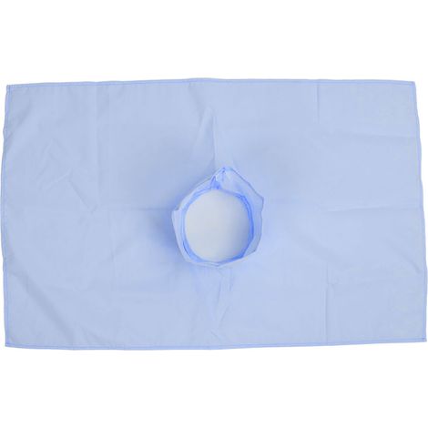 Drap de table de massage en coton lavable, housse confortable pour lit de massage avec trou pour visage, bleu clair 80x50 cm, pour salon et spa (1/5)