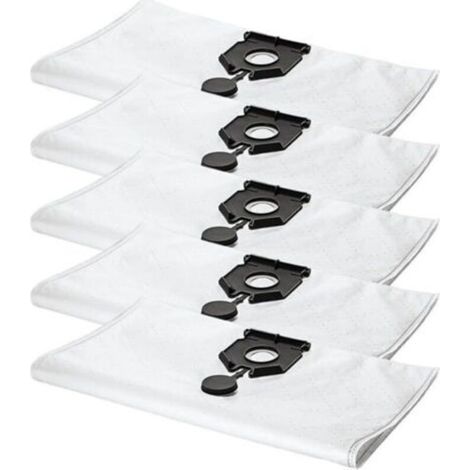 Lot de 5 sacs à poussière compatibles avec les aspirateurs Karcher 2.889-154.0 NT 30/30 L 30L NT 30/ Ap Te L NT 30/ Ap L 30L EU2613 (pièces de rechange pour aspirateur) (1/4)