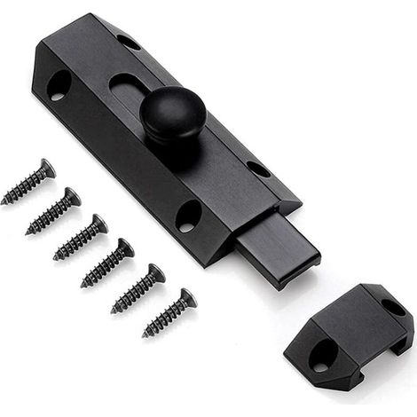Loquet de sécurité en laiton massif – Pêne dormant renforcé – Soudures étanches – Dimensions 9,3 x 3,2 cm pour portes et armoires (1/5)