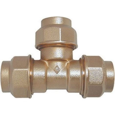 RACCORDO A TEE DOPPIO IN OTTONE Diam. 40