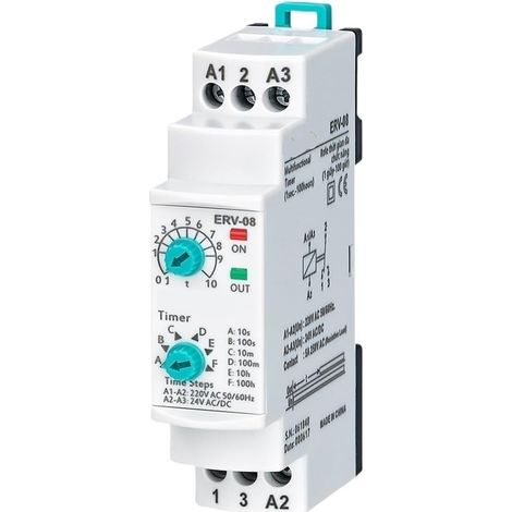 Relais temporisé multifonctionnel ERV-08 avec temporisation (1/5)