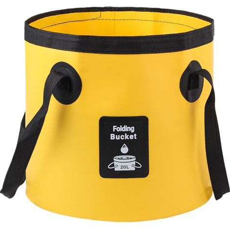Seau Pliable 20 L - En PVC Étanche - Pour Camping Jardin Voyage et Extérieur (1/5)