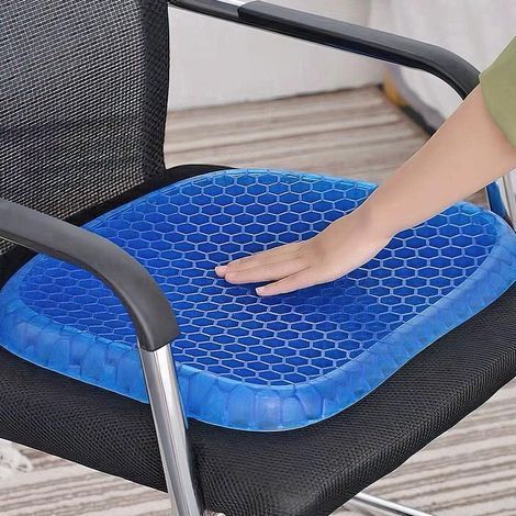 Therapeutisches Sitzkissen aus Memory-Schaum mit Gel und rutschfestem Bezug (1/5)