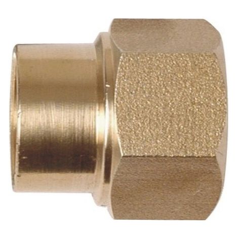 Lot de 10 manchons femelles laiton à souder cuivre Ø20 - femelle 3/4'' (20/27)