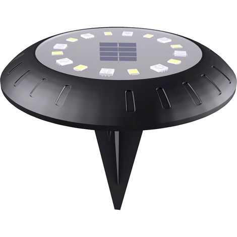 Lampe solaire de jardin à 16 LED avec capteur de luminosité (S), étanchéité IP65 et batterie rechargeable intégrée de 700 mAh. Idéale pour terrasse, jardin et extérieur. (1/5)