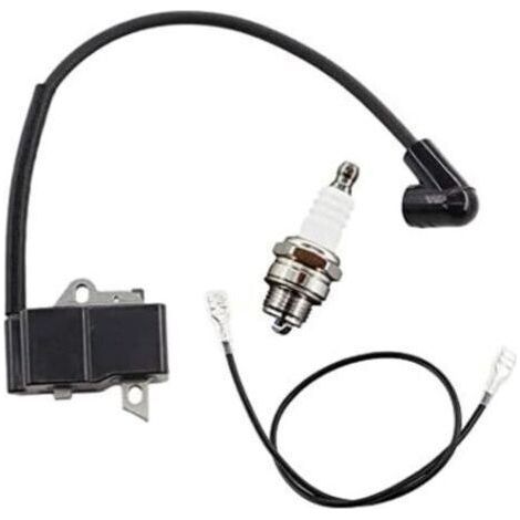 Bobine d'allumage avec bougie pour débroussailleuse Husqvarna 128R 128L 128LD 125C 125L 125E 125R – Performance fiable et efficace - 545046701 (1/5)