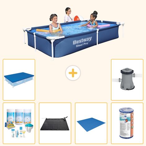 Bestway Bestway Steel Pro Rectangulaire - 221x150x43 cm - 7-pièces  S22211 (1/3)
