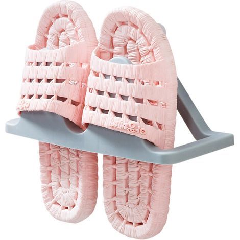 Porte-chaussons de salle de bain mural pour toilettes, sans perçage. (1/4)