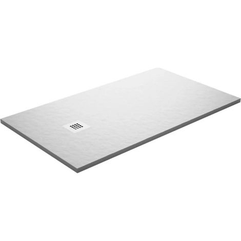 Receveur de Douche SALGAR Rioja 90x200cm Antibactérien Antidérapant en Pierre Artificielle Blanc - 81892 (1/2)