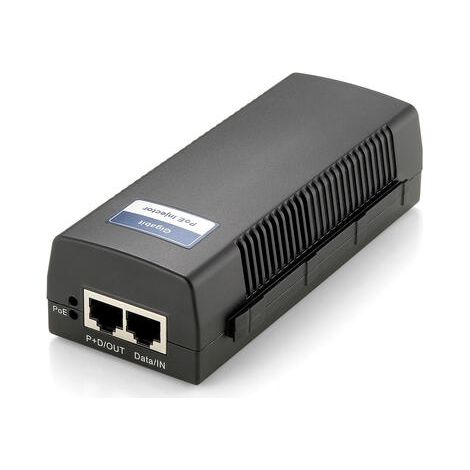 POE INJECTOR ADAPTER GIGABIT LEVEL ONE PASA DATOS Y ALIMENTACION POR EL MISMO CABLE HASTA 100M (1/4)