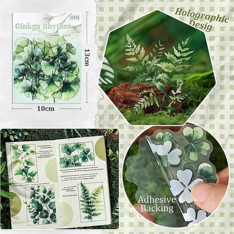 Scrapbooking-Papierset mit Spitzenbordüre, 120 Stück – Botanisches Ephemeral-Set (1/5)
