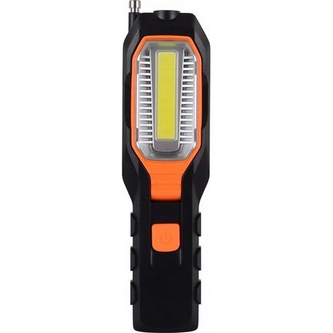 LED inspection lamp with rotating hook and COB magnet. Flashlight with 4 lighting modes for garage, attic, camping, and emergency use (1/5)