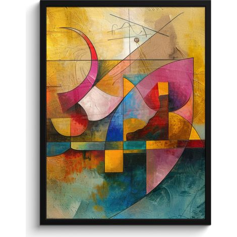 AFFICHE ENCADRÉE Art - Abstrait - Moderne Tableau Décoration Murale 60x80 (1/5)