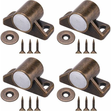 4 Parts Magnet Of Door cabinet TO Latch Magnetic With Screw In stainless steel For Ferme-Porte Sliding cabinet Of Kitchen Of Farm (Bronze) (1/5)