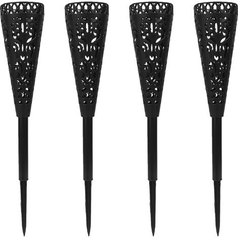 Lot de 4 vases décoratifs coniques pour tombes et cimetières, avec piquets robustes, pour événements extérieurs. (1/5)
