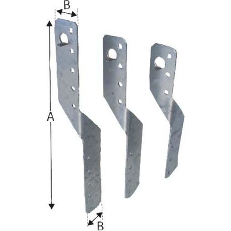 Pattes de solivage universelle galvanise a chaud (tzn) 250 mm (1/2)