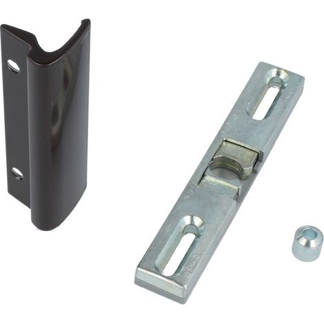 Terrassentürgriff Universalschnäpper Balkontürschnäpper Gegenstück Glasfalzgriff Braun - RAL8019 (1/2)