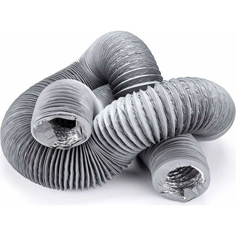 Tuyau d'évacuation en PVC pour hotte, climatiseur, sèche linge (longueur 100 mm x 6 m) (1/5)